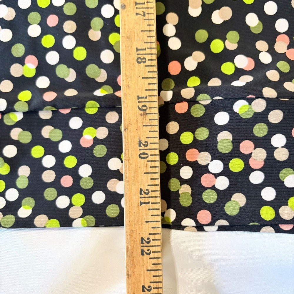 Anne Klein Women Black Multi Color Polka Dot Cap Sleeve Banded Hem Blouse Small - Picture 5 of 6